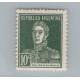 ARGENTINA 1932 GJ 615 ESTAMPILLA VARIEDAD PAPEL RAYADO NUEVA MINT U$ 55+